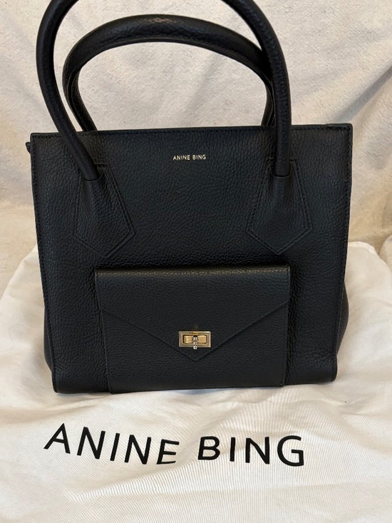 Handbags - Anine Bing Black Leather Tote